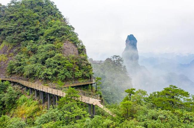 行走在峭壁栈道，置身空中花园