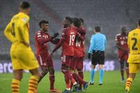 欧冠-拜仁3-0双杀巴萨夺全胜 本菲卡2-0取胜出线