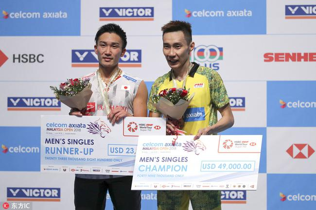 李宗伟战胜桃田贤斗成就大马赛12冠王