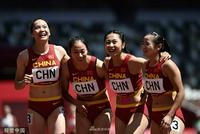 女子4乘100预赛中国队小组第三 顺利闯进奥运决赛