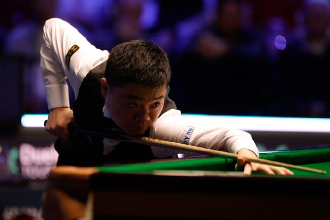 丁俊晖在比赛中