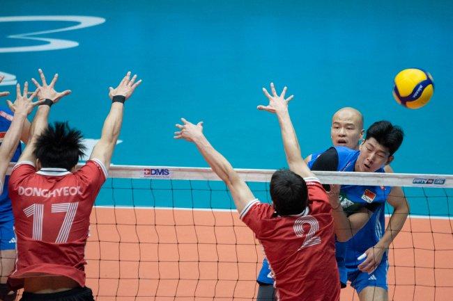 2023年男排亚锦赛中国二队3-1逆袭韩国 连续两届晋级4强！
