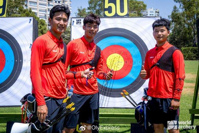奥运会韩国男子射箭队排位赛第一 中国队名列第四
