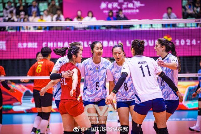 北京北汽女排慶賀勝利