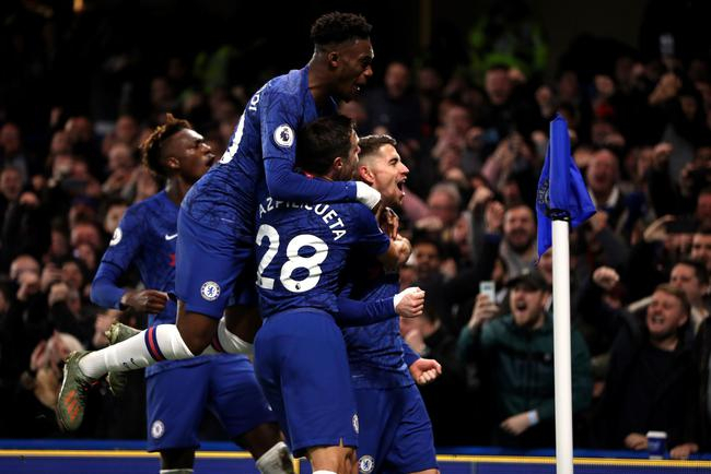 切尔西庆祝进球