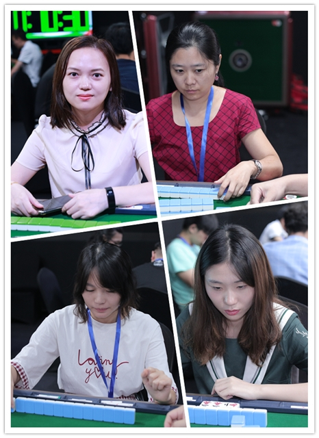图：对阵的四位女选手。依次为周璐璐、宋盼婧、王雨以及吴语渊