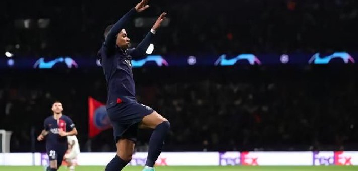 欧冠-姆巴佩建功李刚仁破门 大巴黎3-0AC米兰