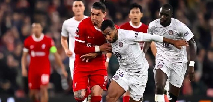 欧联-萨拉赫努涅斯远滕航破门 利物浦5-1图卢兹