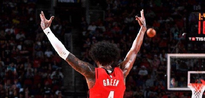 格林27分火箭豪取9连胜 距离勇士仅0.5个胜场