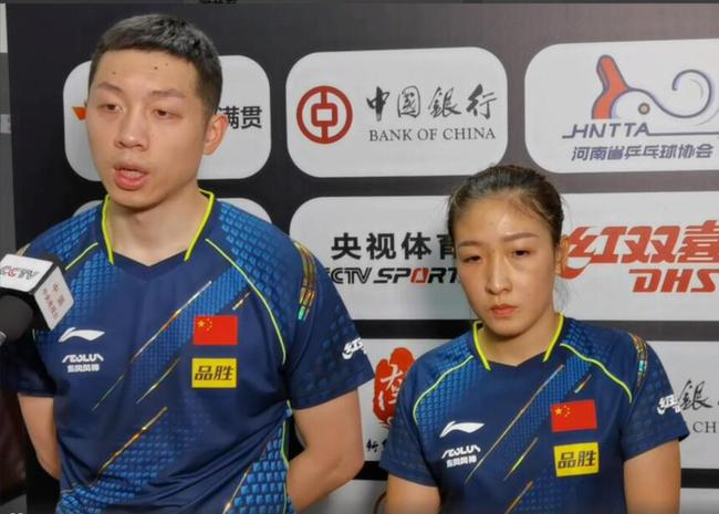 许昕刘诗雯赛后采访