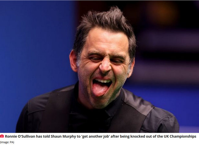 奥沙利文嘲讽墨菲：不喜欢就换份工作