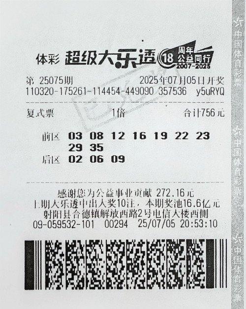中奖彩票