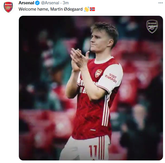 厄德高加盟阿森纳