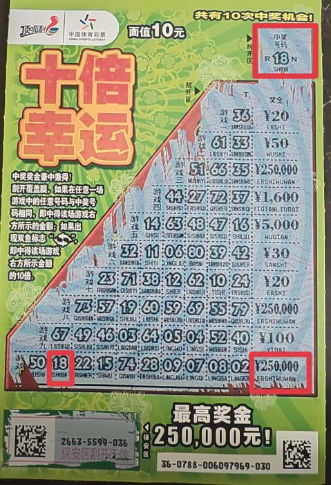中奖彩票