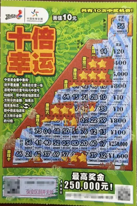 中奖彩票