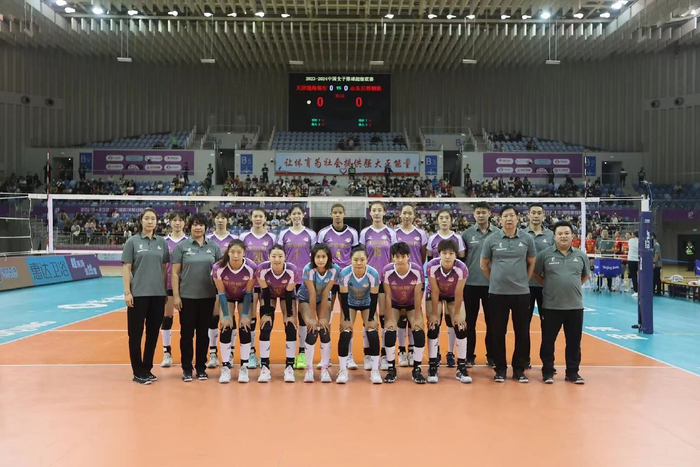 20232024中国女排超级联赛第一轮第1场天津队主场3比0胜山东队