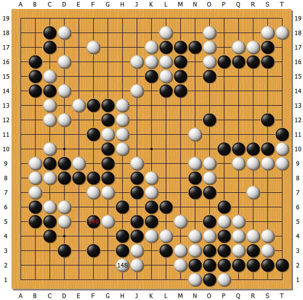 黑149靠，是本局聂卫平的胜招
