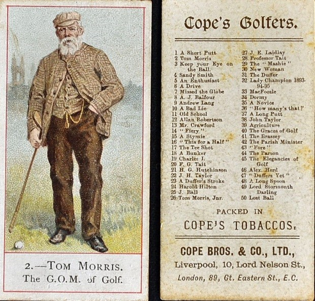 老汤姆·莫里斯卡片正背面