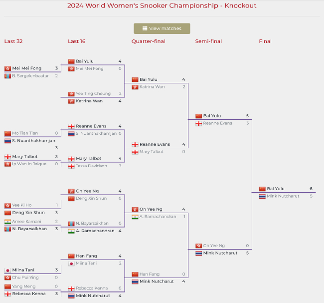 斯诺克世锦赛最新战报：赵心童 VS 老马 争冠军 小特出局（附对阵图）