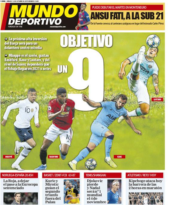 巴萨的锋线目标