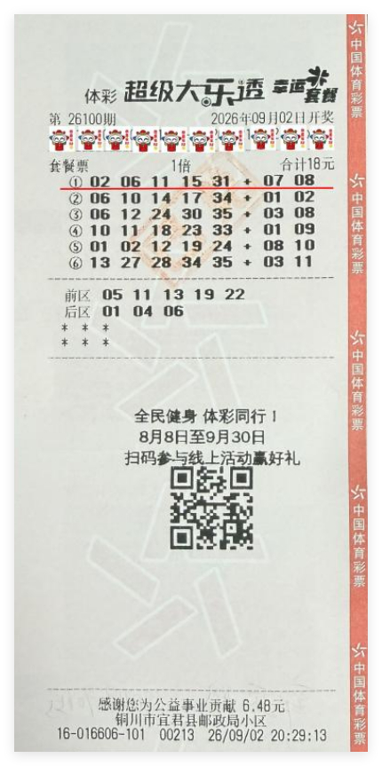 中奖彩票