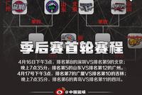 季后赛首轮赛程:揭幕战深圳VS北京 每天打两场