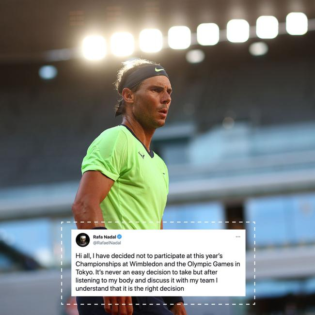 纳达尔“官宣”将退出今年的温网和东京奥运会