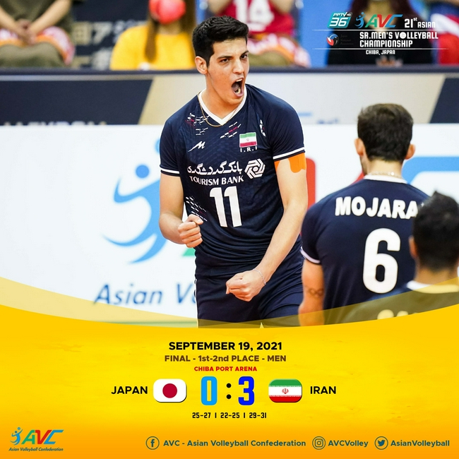 男排亚锦赛决赛伊朗3-0日本
