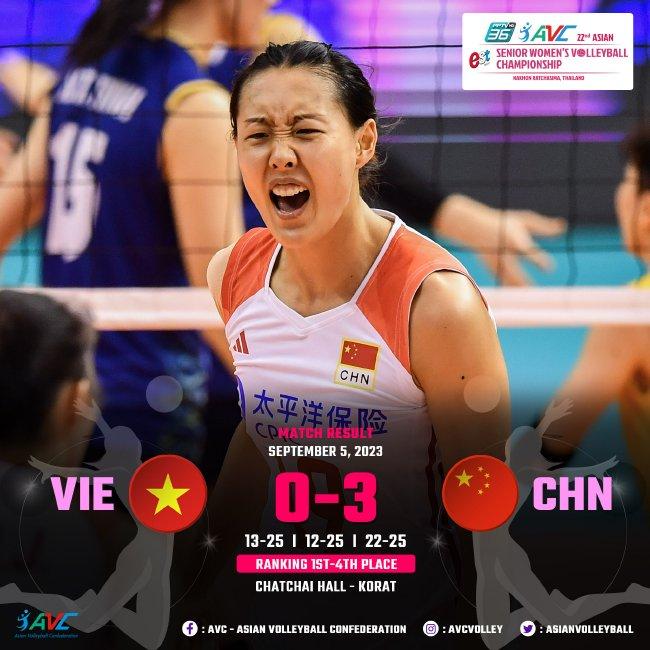 女排亚锦赛半决赛中国3