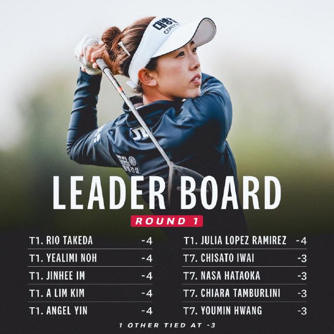 美国女子公开赛首轮6位选手领跑 殷若宁阎菁T19
