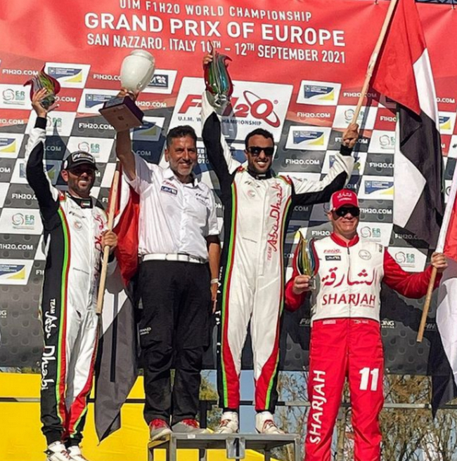 阿布扎比队包揽前两名&nbsp;图源：U.I.M. F1H2O官方社媒