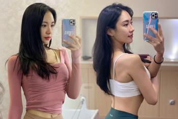 健身美女练妖娆曲线
