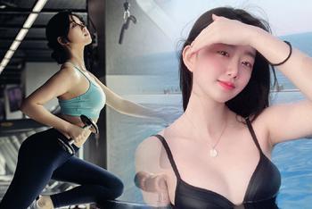 健身美女秀蜜桃翘臀