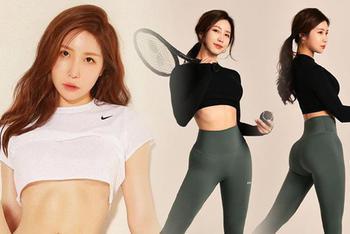 健身美女的优秀柔韧性