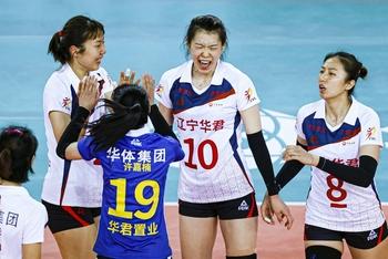 辽宁女排3比0江苏女排