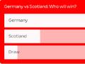 欧足联官网德国VS苏格兰支持比例：德国胜74%