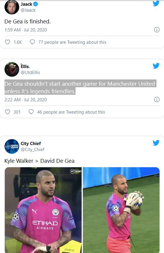 球迷吐槽德赫亚