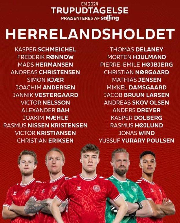 丹麦欧洲杯大名单出炉
