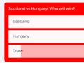 欧足联官网苏格兰VS匈牙利支持比例:苏格兰胜49%