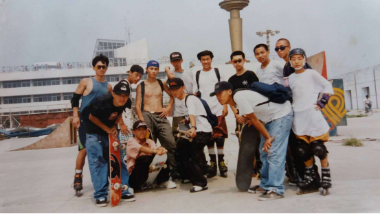 90年代国内杰出滑手合影