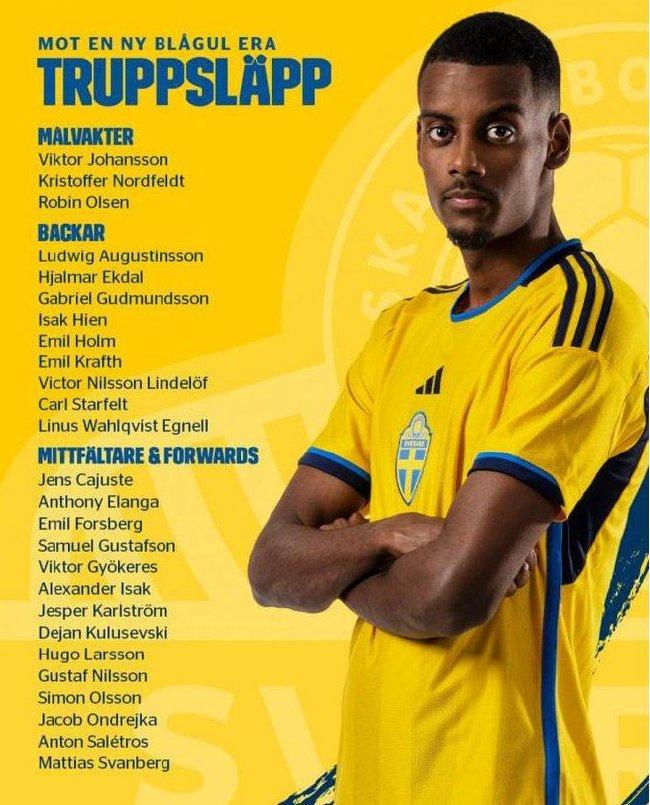 瑞典国家队最新一期大名单出炉
