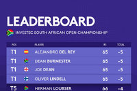 南非公开赛首轮德勒雷等4人领先 丁文一T28瑞德T71