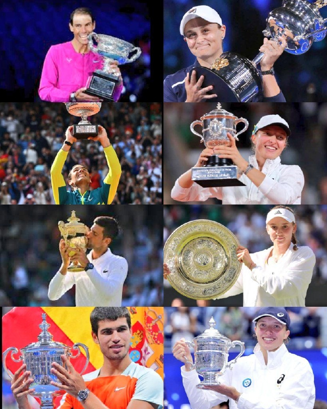 2022年大满贯单打冠军
