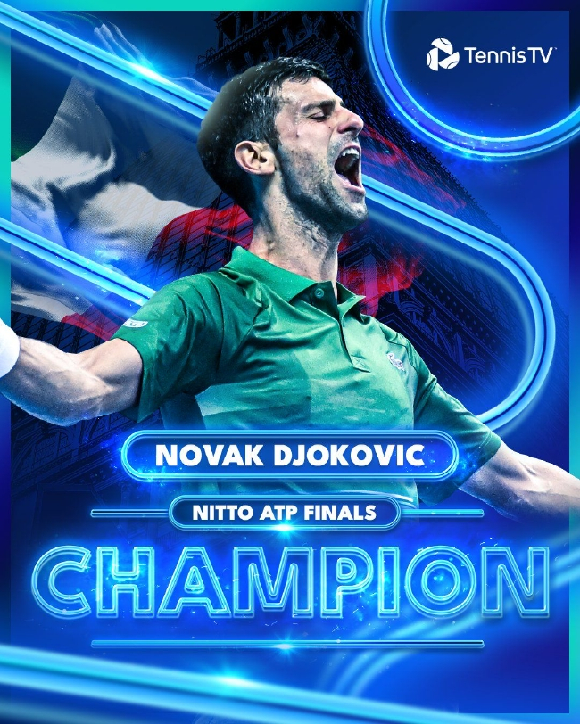 德约科维奇时隔七年，在35岁的年纪再夺年终总决赛男单冠军