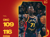库里21分亚历山大空砍52分 勇士力克雷霆2连胜