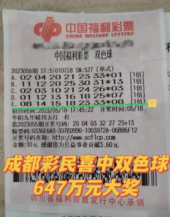 中獎彩票
