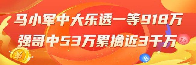 精选大乐透专家：马小军中1等揽918万！5专家中2等