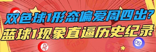 双色球1形态偏爱周四出 蓝球1现象直逼历史纪录