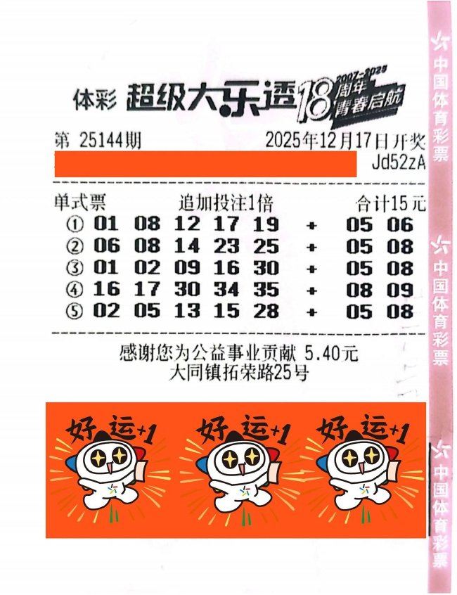 中奖彩票