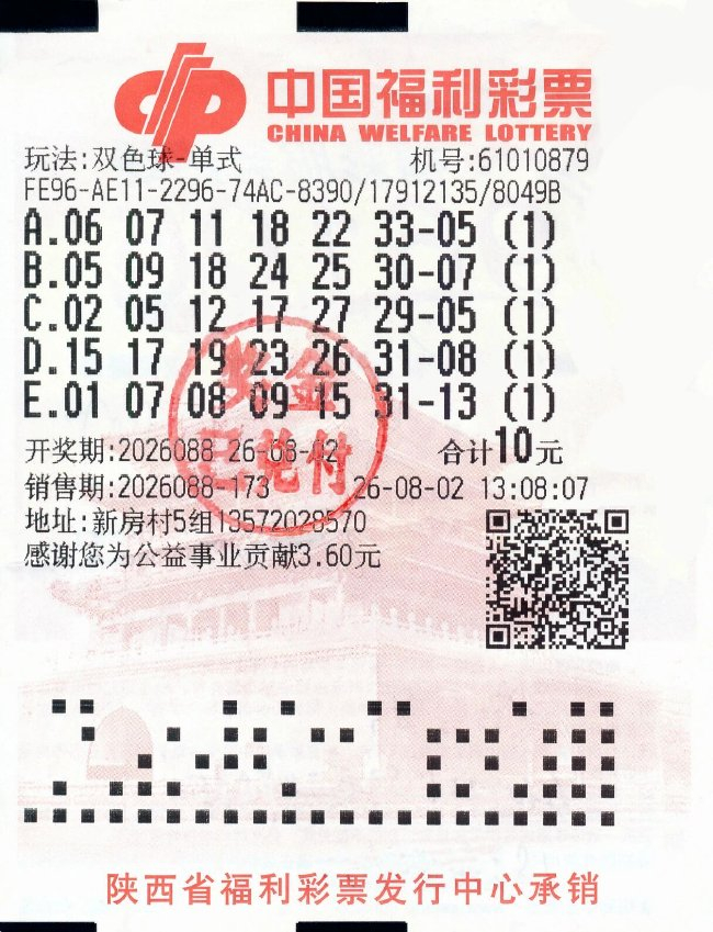 两彩民各领双色球597万和294万元 购彩仅2周就中奖